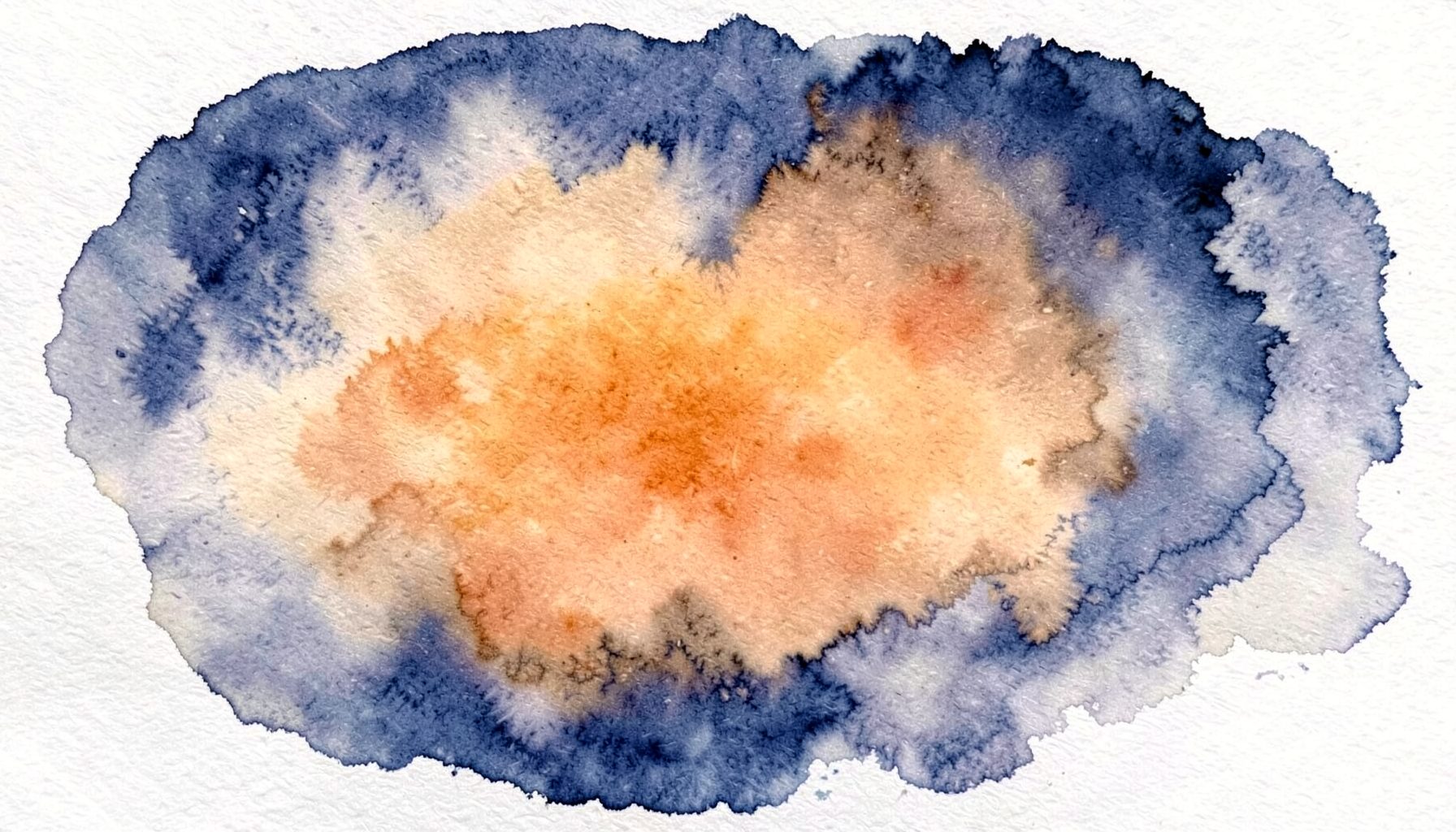 Soft watercolour wash of warm bronze and rose-gold tones blending into deep navy blue, evoking the glow of luxury makeup